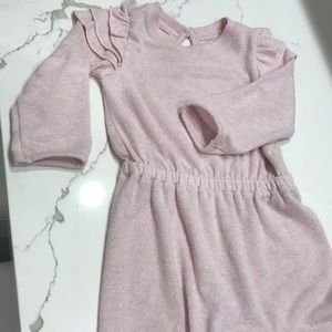 Gap light hearhered pink long sleeve jumper